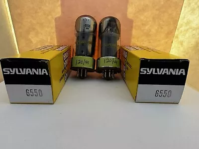 $190 • Buy Lot Of 2 - Sylvania - 6550 - Vacuum Tubes - Tested