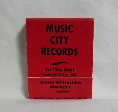 Vintage Music Tri City Mall Records Store Matchbook Forest City NC Advertising • $12.99