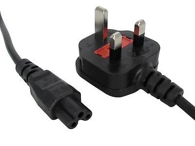 £4.99 • Buy Mixed Brands 1.5M To 1.8M Metre Black C5 Cloverleaf UK Mains Lead Power Cable