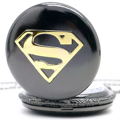 Steel Quartz Pocket Watch Superman  S  Symbol Theme Gifts For Superhero Fans • $4.64