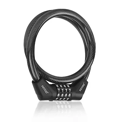 FITTOO Bike Bicycle Code Lock Cycling Combination Cable  Lock 4 Digital12X650mm  • $12.99