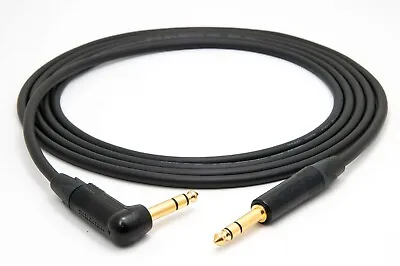 Mogami 2552 Cable | Neutrik Gold Angle TRS To 1/4  TRS | Balanced Audio Cable. • $32.90