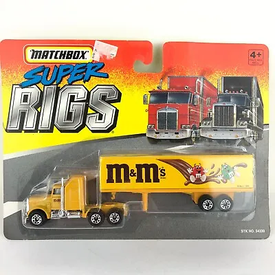 Vintage MATCHBOX Super Rigs M & M's Candy Semi Truck Tractor Trailer Tyco 34330 • $47.96