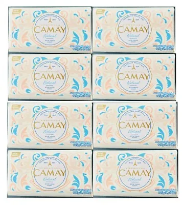 CAMAY Natural Soap Bar Fresh Scent 8-Pack NEW • £17.37