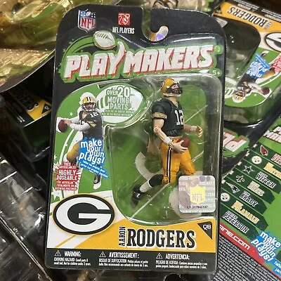 2010 McFarlane Toys NFL Playmakers Aaron Rodgers PACKERS 4” Figure =SEALED= • $29.95