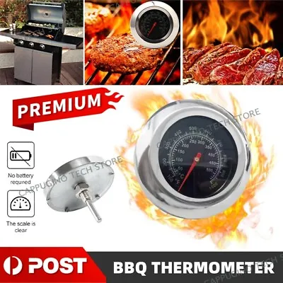 Barbecue Thermometer Oven Pit Temp Gauge 50-500℃ BBQ Smoker Grill Temperature AU • $12.04