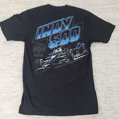 Indy 500 Graphic T Shirt Men's Black Size Small Double Sided Racing Tee • $9.59