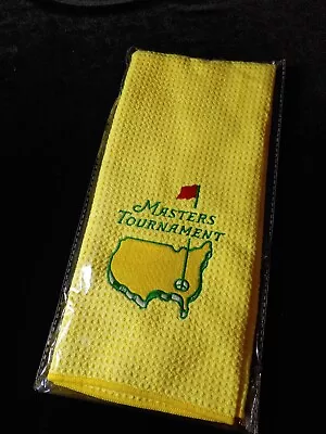 New! Masters Tournament Golf Towel Yellow Augusta With Bag Clip 12  X 6  • $18
