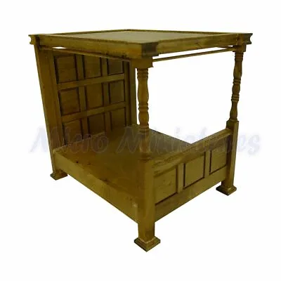£40.62 • Buy Dolls House Tudor Four Poster Bed 1/12th Scale (00439)