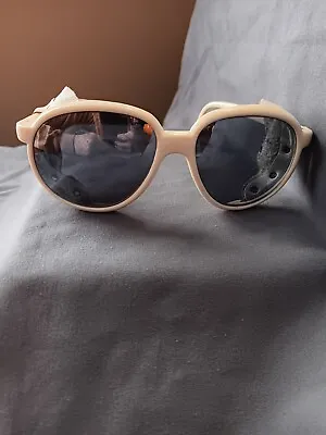 Vintage ISki Sunglasses White With Leather Blinders Good Condition  • $30