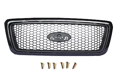 Black Grille Assembly Grill Honeycomb Insert For 04-08 Ford F-150 Pickup Truck • $76.73