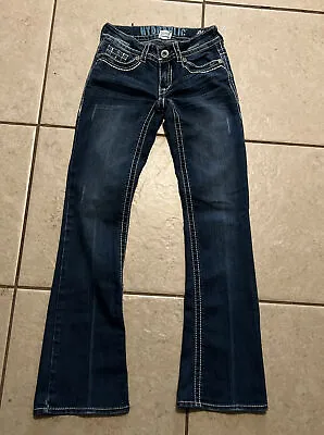 $21.99 • Buy Hydraulic Women's LOLA Boot Cut Size 1/2 Short Denim Jeans Inseam 30’