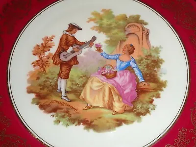 Meissner Limoges Collectors Plate Red & Gold Rim  • £10.99