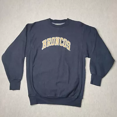 Vintage Steve And Barry's Denver Broncos Mens Small S Black Pullover Sweatshirt • $13.44