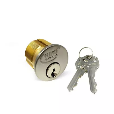 Premier Lock MS01D-KW1 1 1/4  Mortise Cylinder Solid Brass Silver Finish Int/Ext • $14.95