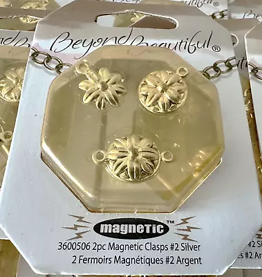 NIP Lot Of 44 Beyond Beautiful 2pc #2 Silver Magnetic Clasps 3600506 Cousins • $49.99