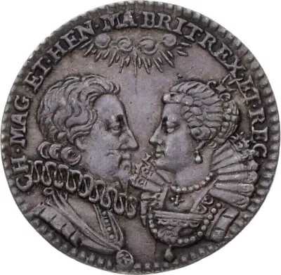 Superb 1625 Charles I And Henrietta Maria Marriage Silver Medal . • £290