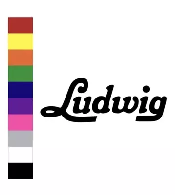 Ludwig Vintage Bass Drums Logo Vinyl Bumper Sticker Car Decal Color & Size • $6.95