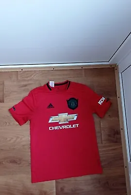  FC MANCHESTER UNITED 2019/2020 HOME FOOTBALL SOCCER SHIRT JERSEY Youth Boys XL • $15.99