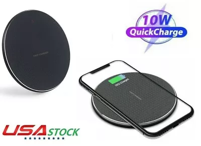 Qi Wireless Fast Charger Charging Pad Dock For Samsung IPhone Android Cell Phone • $8.99