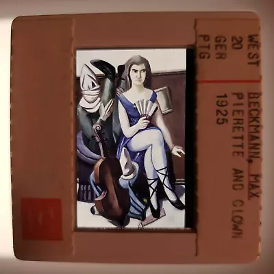 Max Beckmann  Pierette And Clown  1925 Art 35mm Glass Slide • $20