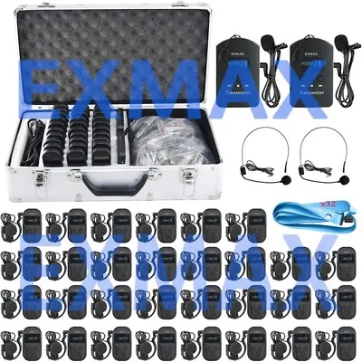 EXMAX EXD-101 Wireless Tour Guide  System+Charge Case 2T30R For Live Explanation • $848.98