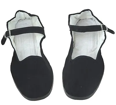 Women's Chinese Mary Jane Cotton Shoes Slippers In Black - Sizes 35 - 42 New • $5.99