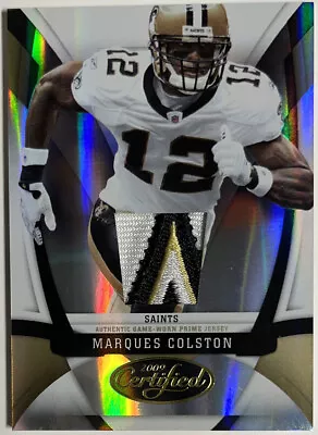 2009 Certified Marques Colston Logo Patch Jersey 12/50 Jersey # • $39.99