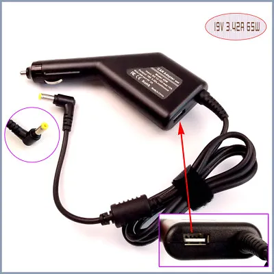 DC Power Adapter Car Charger +USB For Acer Aspire E5-721 E5-411 E5-573G V5-431P • $39.91