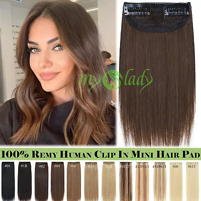 4-12  Fluffy Short Hair Pad Clip In Real Remy Human Hair Extensions One Piece US • $13.76