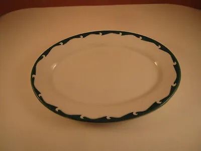 Vintage Sterling Vitrified China Restaurant Ware Green Oval Vegetable Platter • $15.99