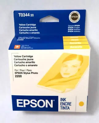 Epson Genuine T034420 YELLOW Ink Cartridge Photo Stylus 2200 • $13.99