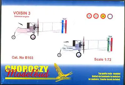 Choroszy Models 1/72 VOISIN 3 French WWI Bomber With Salmson Engine • $39.99