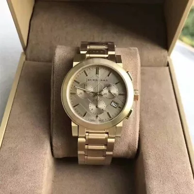 $183.45 • Buy New Genuine Burberry Bu9753 Heritage Gold Tone Stainless Steel Ladies Watch