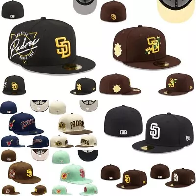 Unisex New Era MLB San Diego Padres 59FIFTY 5950 Fitted Hat Basketball Cap • $19.99