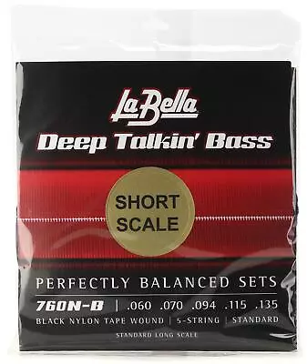 La Bella 760N-B-S Deep Talkin' Bass Black Nylon Tapewound Bass Guitar Strings - • $62.99