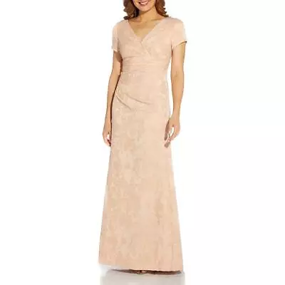 Adrianna Papell Womens Pink Metallic Maxi Wedding Evening Dress Gown 4 BHFO 9834 • $23.99