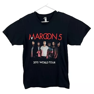 Maroon 5 2015 World Tour American Apparel T-Shirt Size M Black USA • $10.99