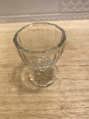 Vintage Footed Egg Cup Holder Clear Pressed Glass • $5