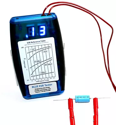 AnaTek Blue ESR/Low Ohms Meter 0.01 Ohm To 99 Ohm For 1uF Electrolytics  • $116.66