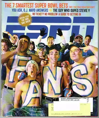 ESPN Magazine College Football Preview Feb 11 2008 VTG Super Bowl Bets FANS • $14.44