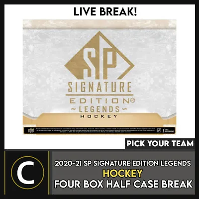$11.04 • Buy 2020-21 Signature Legends Hockey 4 Box (half Case) Break #h1669 - Pick Your Team