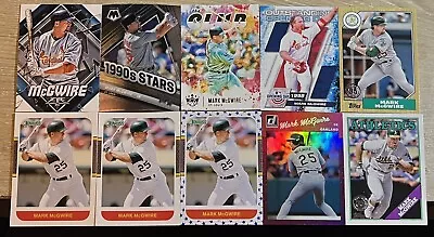 Mark McGwire LOT OF 10 CARDS St. Louis Cardinals Oakland As Panini Topps • $1.99