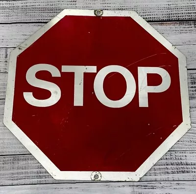 Vintage Stop Slow One Sided Metal Sign 18” Inch • $69.99