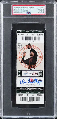 Dodgers Vin Scully Signed Final Game Full Ticket Stub Grade Auto 10! PSA Slabbed • $2499.99
