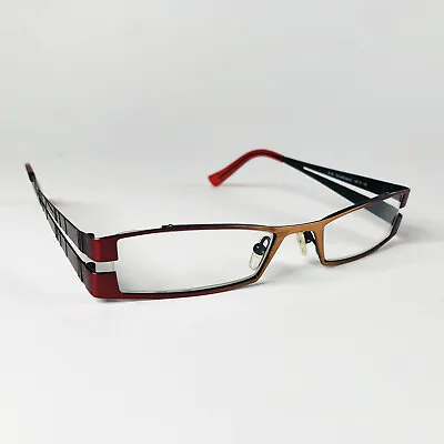 OLIVER GOLDSMITH Eyeglasses BRONZE/BURGUNDY RECTANGLE Glasses Frame MOD: G5105 • £35