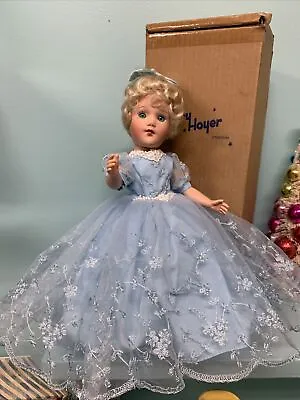 MODERN MARY HOYER DOLL Similar As PRETTY PICTURE BLONDE CURLY UPDO BLUE GOWN MIB • $140