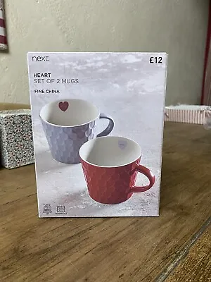 £12 • Buy Next Yours & Mine Heart Mugs BNIB
