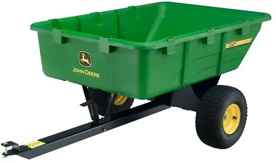 John Deere 650lb 10 Cu. Ft. Tow Behind Poly Utility Cart Haul Mulch Hitch Pin • $460.80