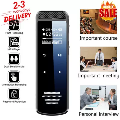 Portable Digital Voice Activated Dictaphone Audio Sound Recorder MP3 Player HOT • £16.87